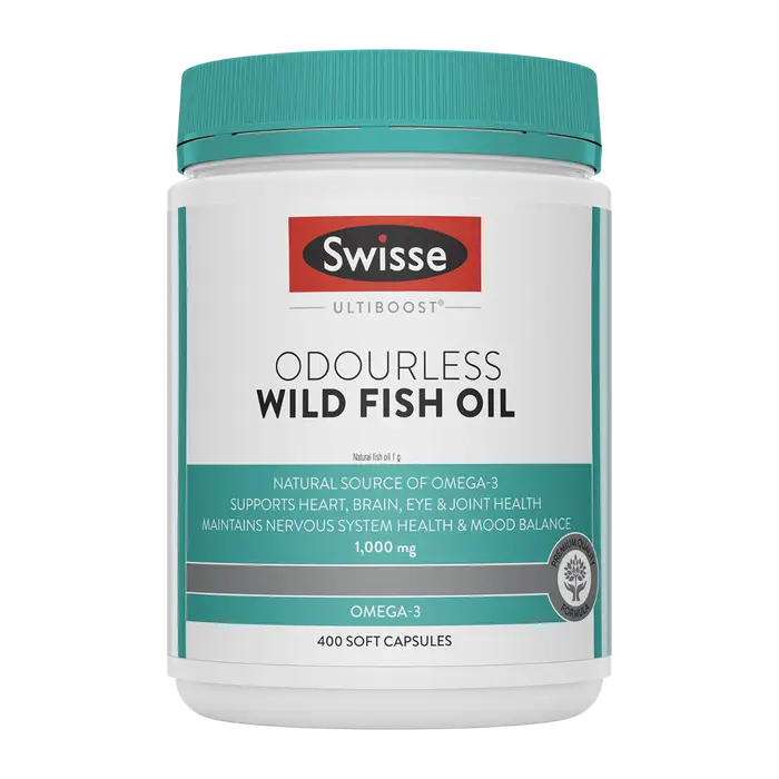 Swisse Ultiboost Odourless Wild Fish Oil 1000mg 400 Caps EXP: 01/2027 Swisse