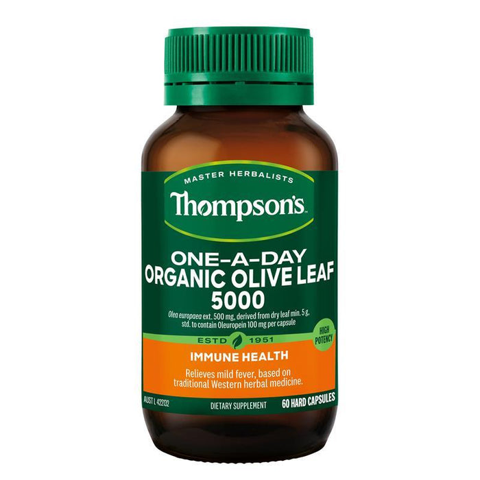 Thompson's One-A-Day Organic Olive Leaf 5000mg 60 Capsules