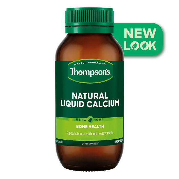Thompsons Natural Liquid Calcium 60 Capsules XDaySale