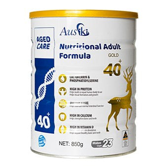 Ausiki Nutritional Adult Formula Milk Powder 850g Gold 40+