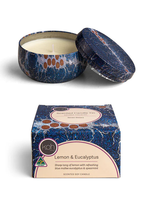 Koh Living Aboriginal Scented Lemon & Eucalyptus Candle Ti 170g