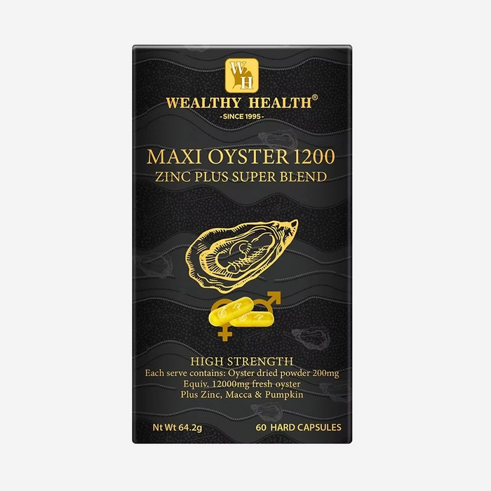 Wealthy Health Maxi Oyster 1200 Zinc plus Super blend 60 Capsules