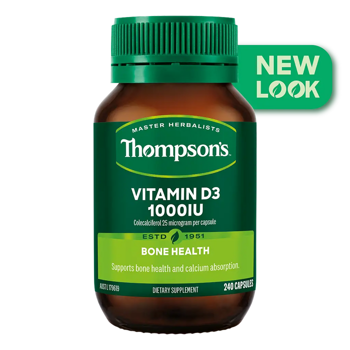 Thompsons Vitamin D3 1000IU 240 Capsules XDaySale