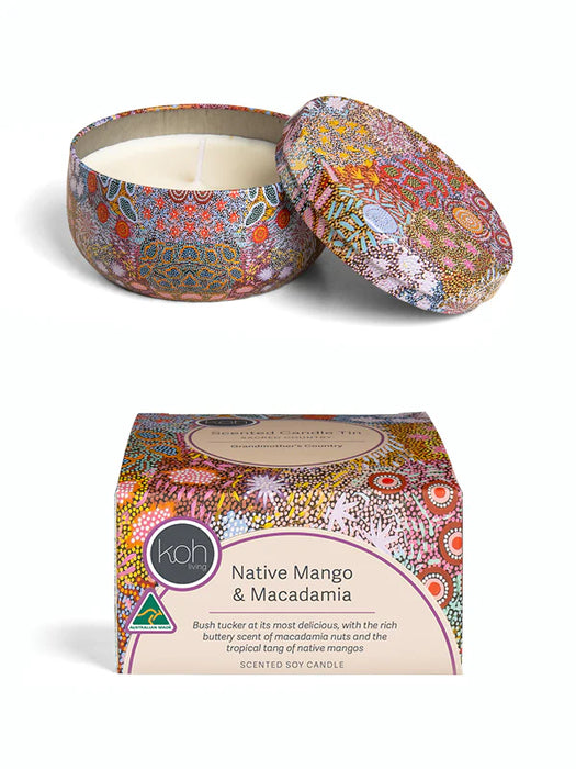Koh Living Aboriginal Scented Native Mango & Macadamia Tin 170g