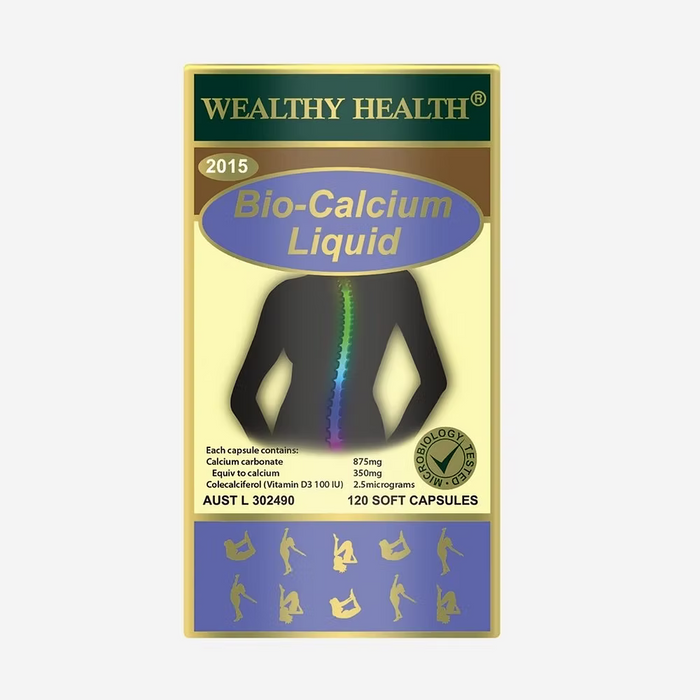 Wealthy Health Bio-Calcium Liquid 120 Capsules