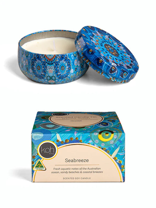 Koh Living Aboriginal Scented Seabreeze Candle Tin 170g
