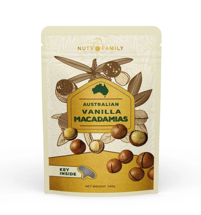 Nuts Family Vanilla Macadamias 240g