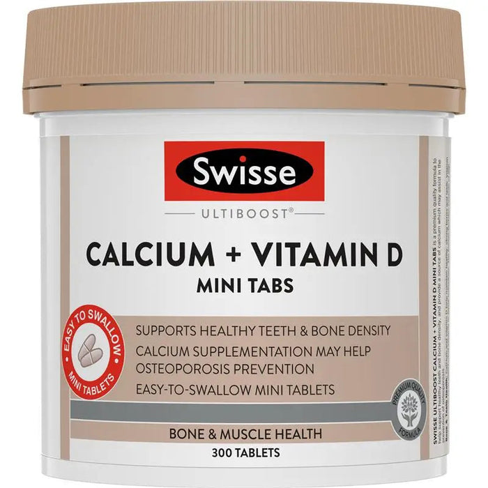 Swisse Calcium + Vitamin D 300 Mini Tablets EXP:08/2026 Swisse