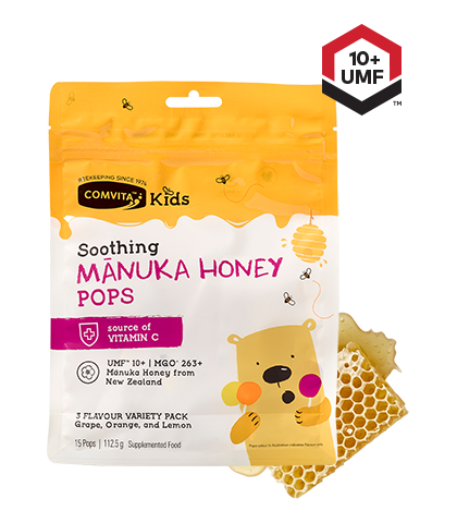 Comvita Kids Soothing Manuka 15 Pops 3 Flavours 112.5g 072024