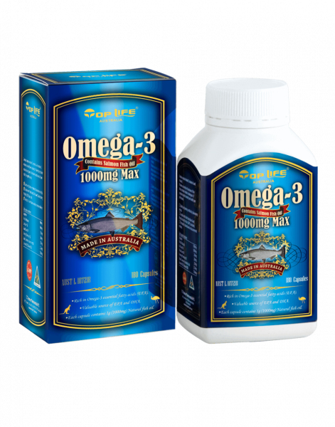 Top Life Omega-3 Salmon Fish Oil 1000 mg 180 Capsules 01