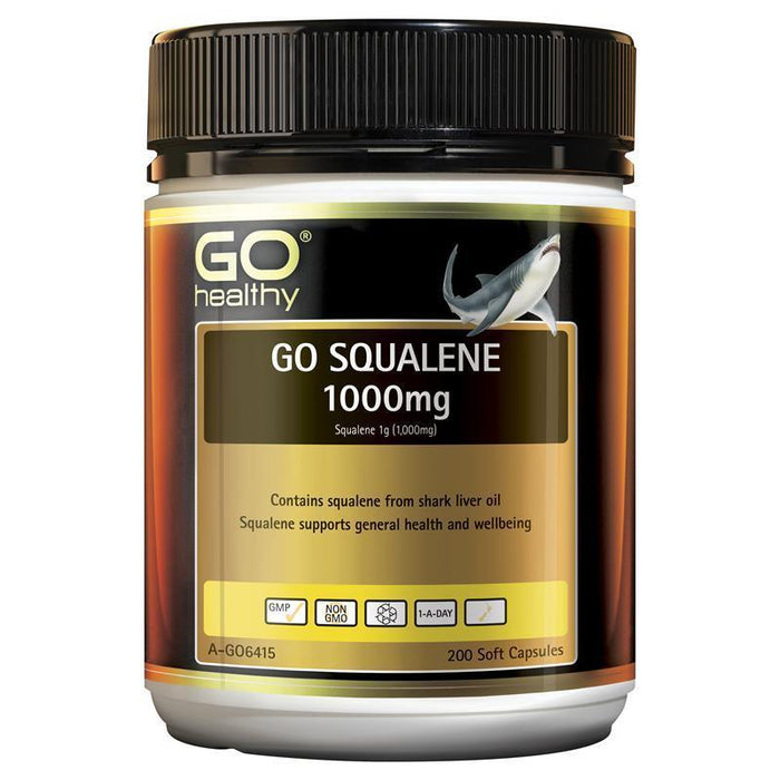 GO Healthy Squalene 1000mg Softgel 200 Capsules 072023
