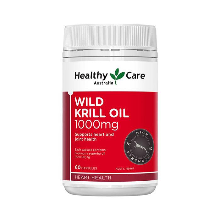 Healthy Care Wild Krill Oil 1000mg 60 Soft Capsules