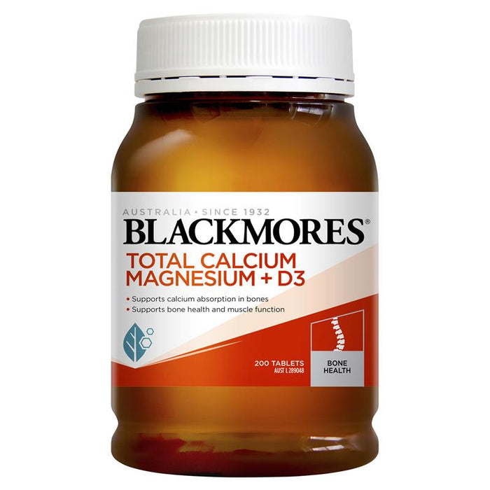 Blackmores Total Calcium & Magnesium + D3 200 Tablets 062024