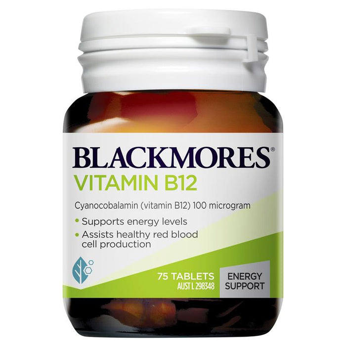 Blackmores Vitamin B12 (Cyanocobalamin) 100mcg 75 Tablets 03
