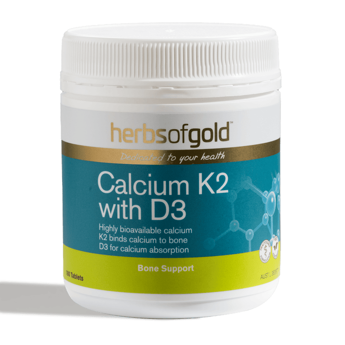 Herbs of Gold Calcium K2 with D3 180Tabs