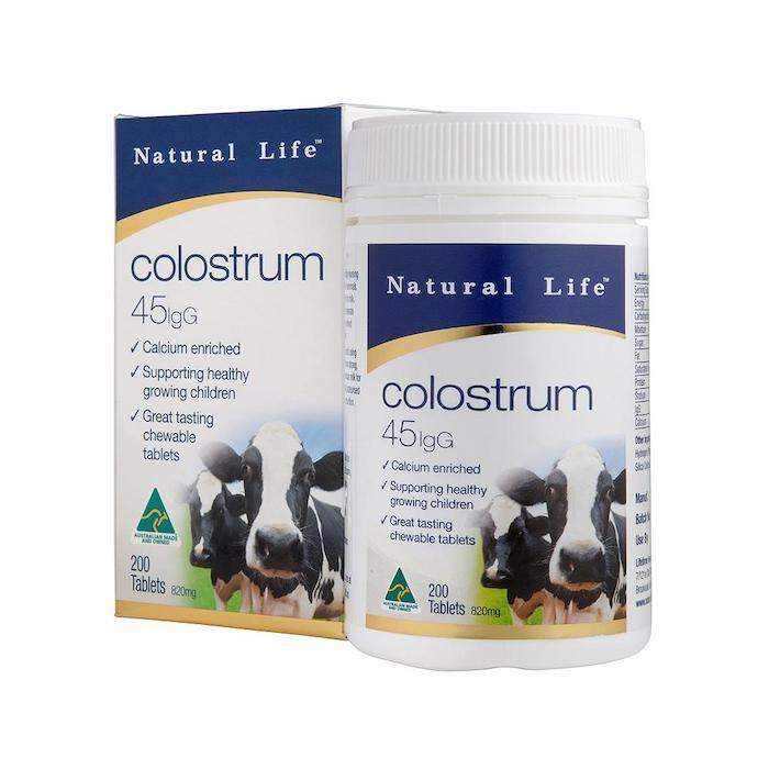 Natural Life Colostrum 45mg IgG 200 Capsules