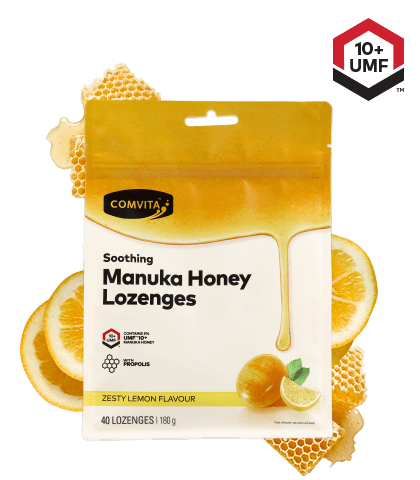 Comvita Manuka Honey Lozenges with Propolis - Lemon and Honey 40 Lozenges