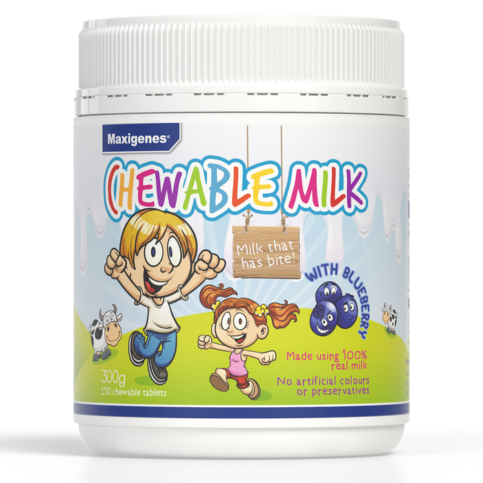 Maxigenes Chewable Milk With Blueberry 150 Tablets 0525