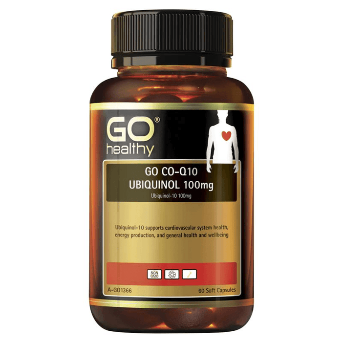 GO Healthy CoQ10 Ubiquinol 100mg 60 Capsules 092024