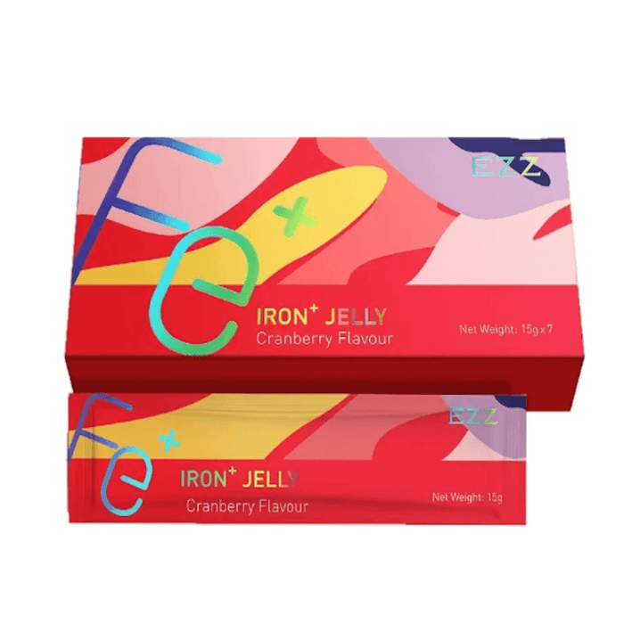 EZZ Iron + Jelly Cranberry Flavour Sachets 15g*7