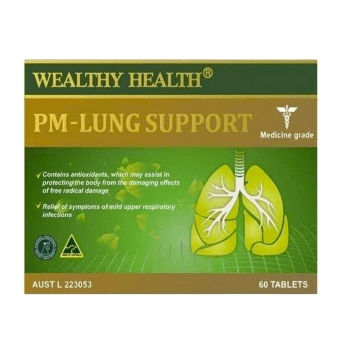 Wealthy Health PM Lung Support 60 Tablets