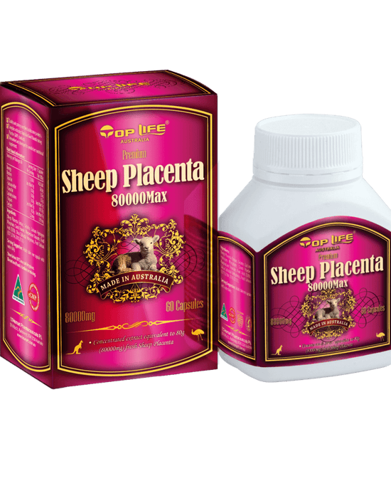 Top Life Sheep Placenta 80000 Max 60 Capsules