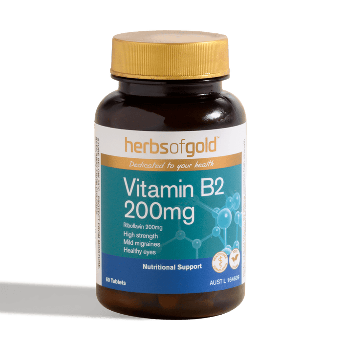 Herbs of Gold Vitamin B2 200mg 60Tabs 09