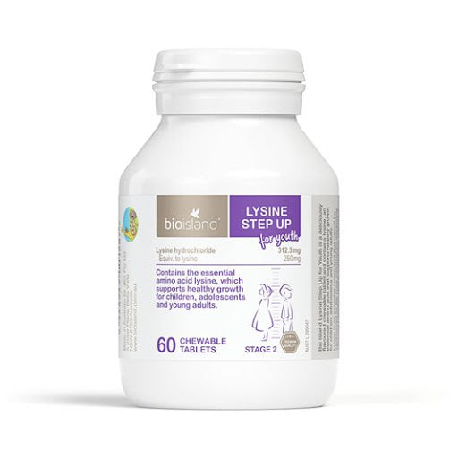 Bio Island Lysine Step Up for Youth 60 Chewable tablets