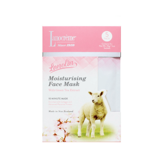 Lanocreme Moisturising Face Mask 5 Sheets
