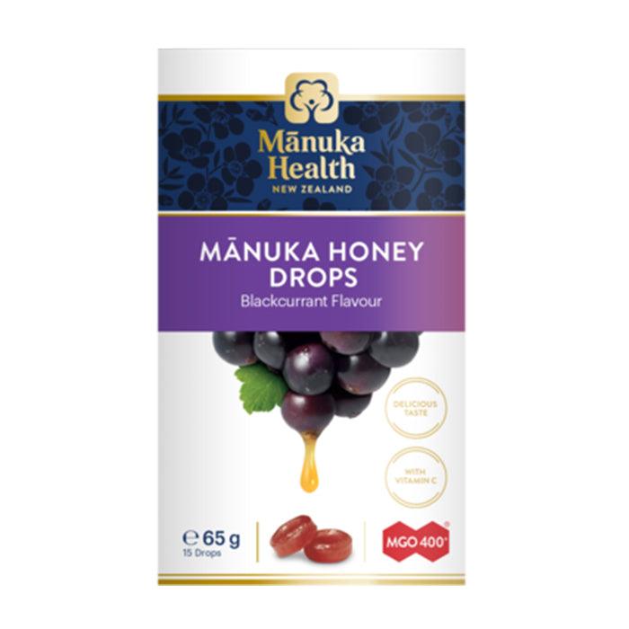 Manuka Health Manuka Honey Drops Blackcurrant 15 Pack 65g 062023