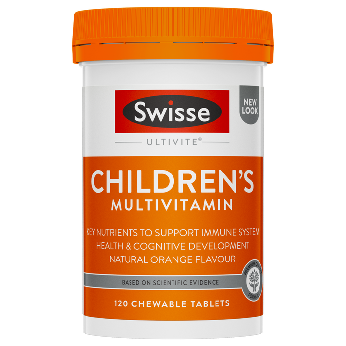 Swisse Ultivite Children's Multivitamin 120 Chewable Tablets Orange Kids Multi