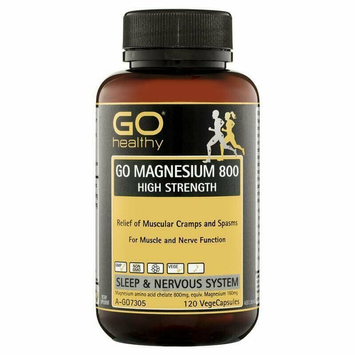 GO Healthy Go Magnesium 800 High Strength 120 Hard Capsules
