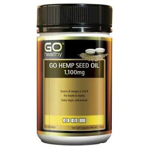GO Healthy Hemp Seed Oil 1100mg 100 Softgel Capsules
