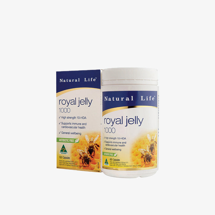 Natural Life™ Royal Jelly 1000mg 365 Capsules.