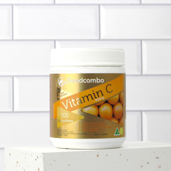 Goodcombo Vitamin C 500mg 200 Chewable Tablets 092024