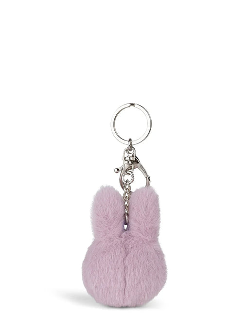 A keychain in the shape of a small, furry bunny.