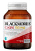 a bottle of Blackmore's CoQ10 150 mg capsules, with a label that provides information about the product.