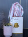 Cote Noire - Herringbone Candle With Scarf - Pink - Rose lid - Charente Rose - HCG04 Cote Noire
