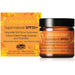 two bottles of Antipodes skincare products, a jar and a box. The jar is brown and has a black lid, while the box is orange and has a yellow border. The products are labeled as "Supernatural SPF50+" and "Ceramide Silk Facial Sunscreen".