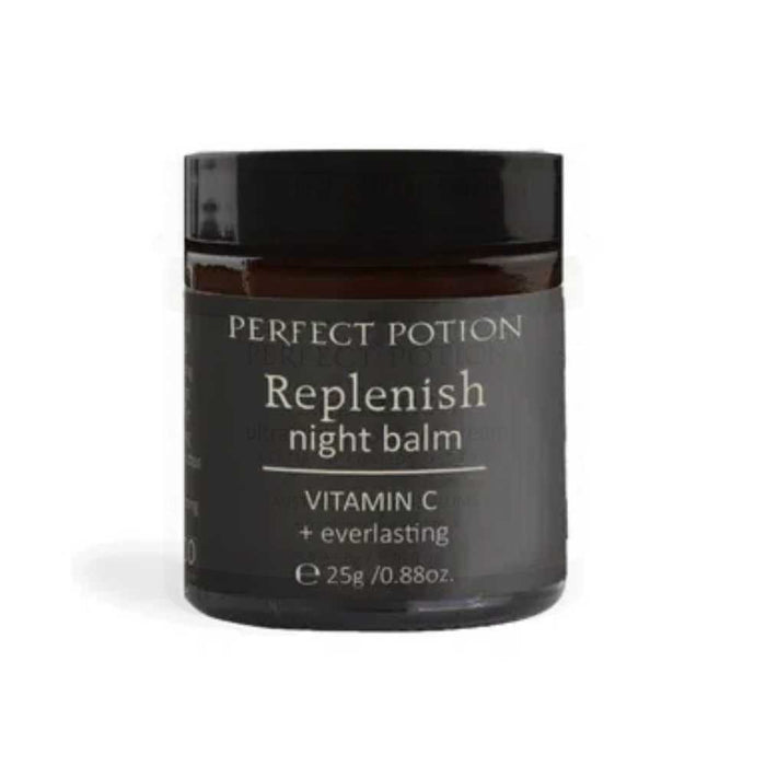 A jar of "Perfection Repleteish night balm" with Vitamin C, containing 25g (0.88oz) of the product.