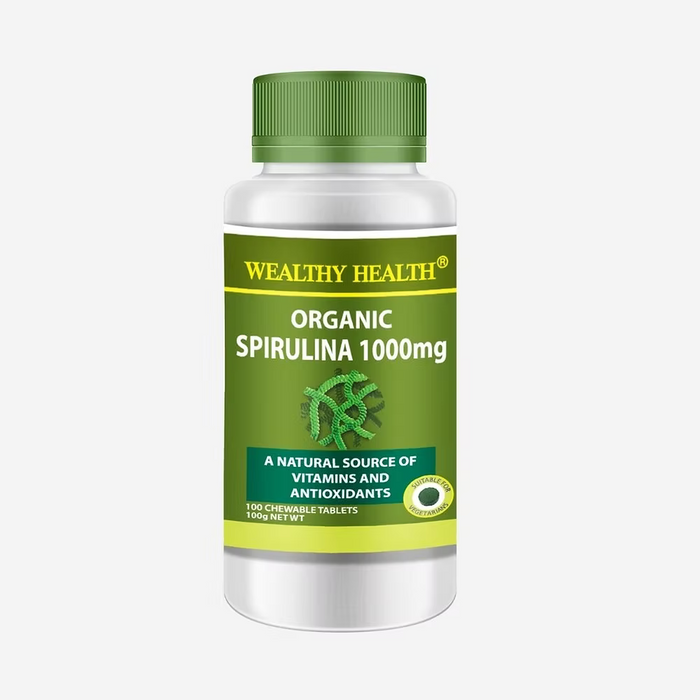 Wealthy Health Organic Spirulina 1000mg  100c