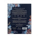 The image is a product packaging for a "Marine Boost Collagen Face Mask". The packaging has a dark blue background with a floral design and includes text and images related to the product.