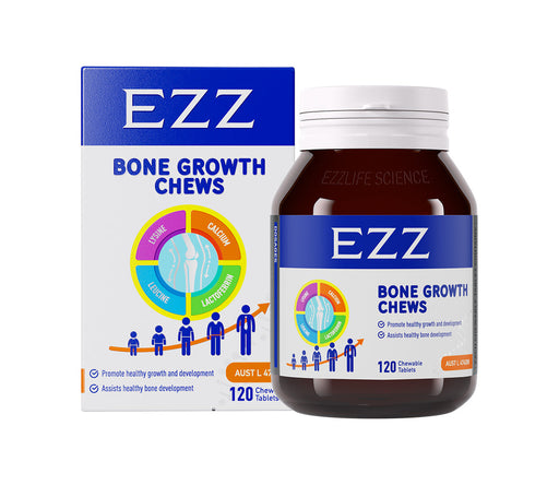 a box of bone growth chews and a bottle of the same product.