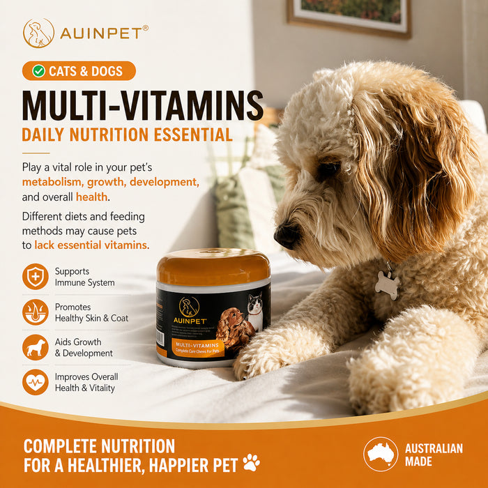 AUINPET Gold MULTI-VITAMINS COMPLETE CARE CHEWS FOR PETS 180G