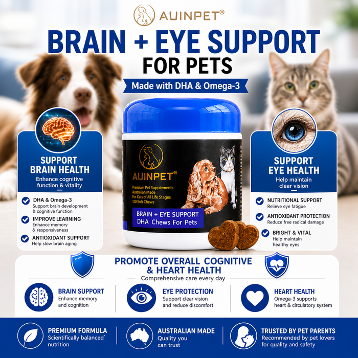 AUINPET BRAIN + EYE SUPPORT DHA CHEWS FOR PETS 180G