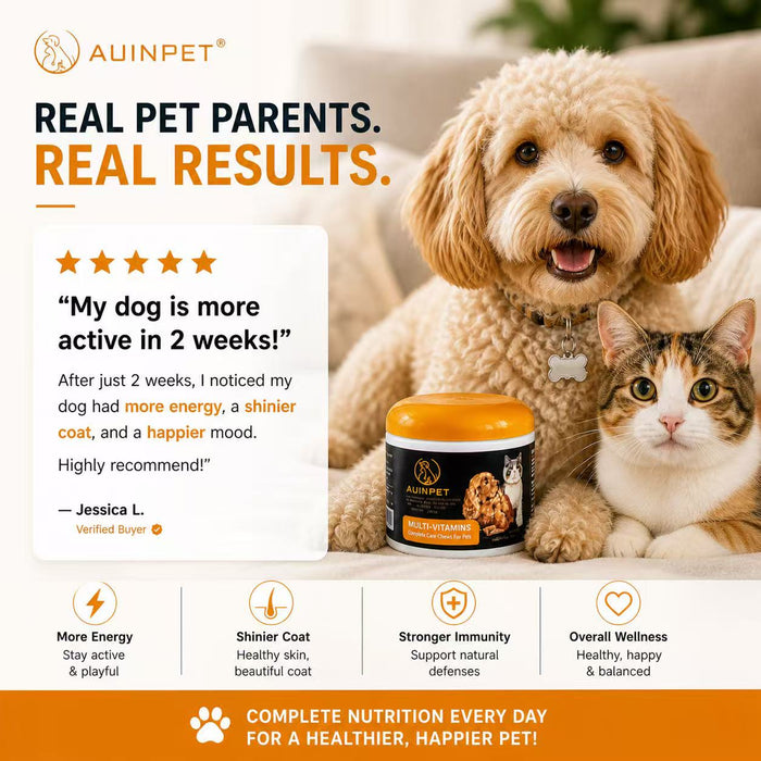 AUINPET Gold MULTI-VITAMINS COMPLETE CARE CHEWS FOR PETS 180G