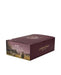 A burgundy-colored box with a picture of a field and a cow on it, along with the text "LANOCRÉME" printed on it.