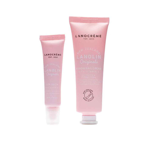 two tubes of LANOCRÉME hand and nail cream, a New Zealand brand established in 1959.