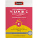 The image is a product packaging for Swiss Health's High Strength Vitamin C Effervescent, specifically the Strawberry Flavor C vitamin C effervescent.