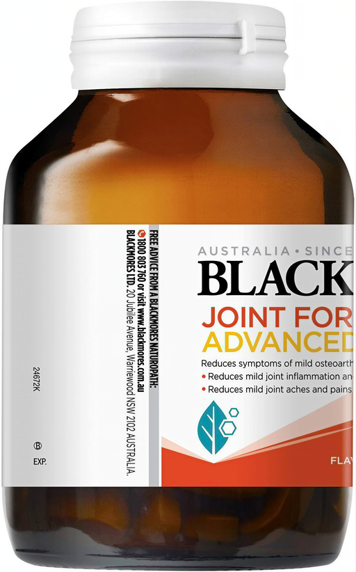 The image is a bottle of joint supplement, specifically Black Joint, which is an Australian product.